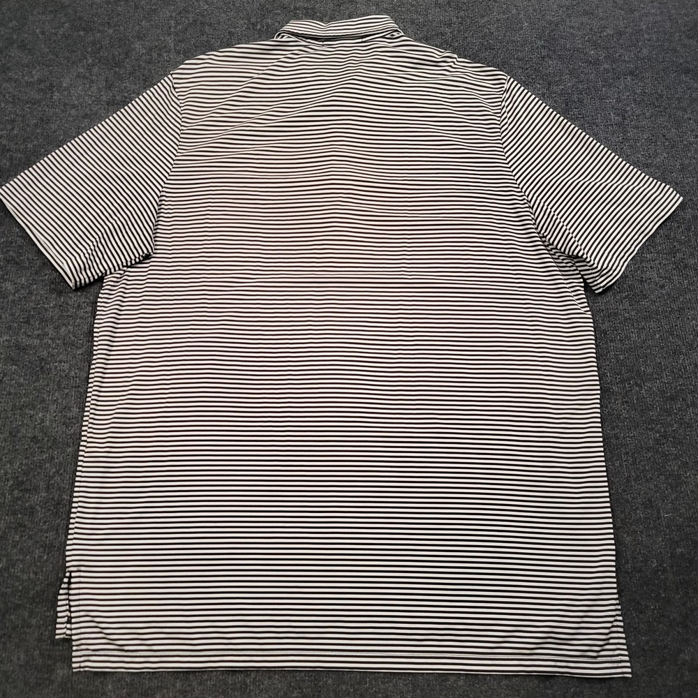 Ralph Lauren RLX Men Polo Shirt XXL Black White Stripe Cadillac Golf‎ - Picture 10 of 11